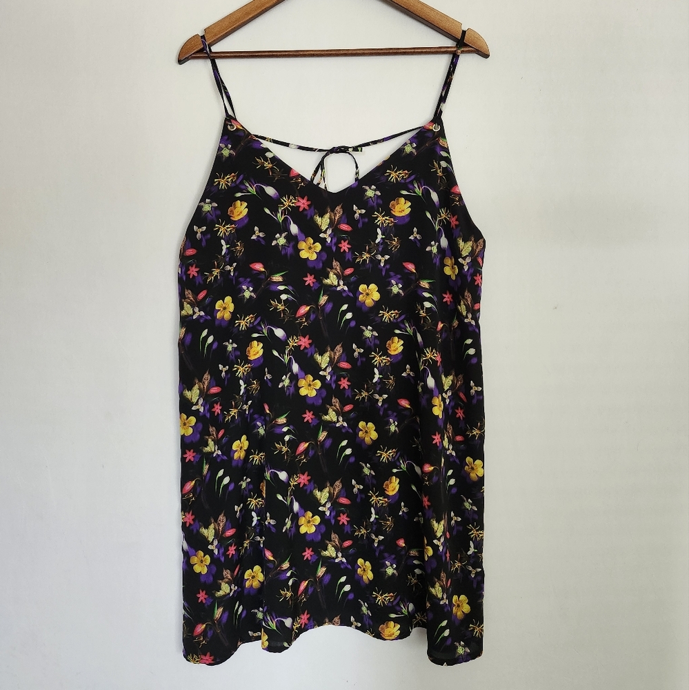 Topshop Floral Tieback Shift Dress size 10